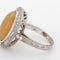 Bague Bague cocktail ovale opale de feu et diamants en or blanc 18k 58 Facettes G12677