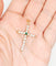 Pendentif croix vintage en or 18k, perles et émeraudes 58 Facettes A07501