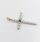 Pendentif croix vintage en or 18k, perles et émeraudes 58 Facettes A07501