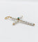 Pendentif croix vintage en or 18k, perles et émeraudes 58 Facettes A07501