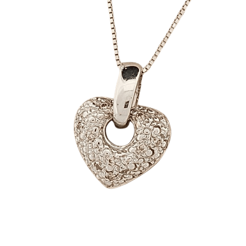 Collier cœur en or jaune et blanc avec brillants 58 Facettes 2909737