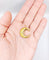 Pendentif croissant de lune antique en or 18k et perles 58 Facettes A07490