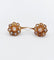 Dormeuses marguerite antiques en or rose 18k, diamants et perles 58 Facettes A07489
