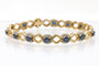 Bracelet en or 18 carats, saphirs et diamants 58 Facettes 13436