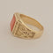 65.5 Chevalière maçonnique homme en or jaune et corail 58 Facettes DP26902256