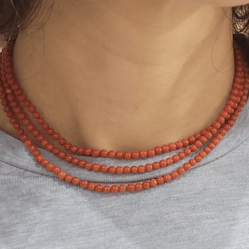 Collier en corail et or 18 carats 58 Facettes COV799