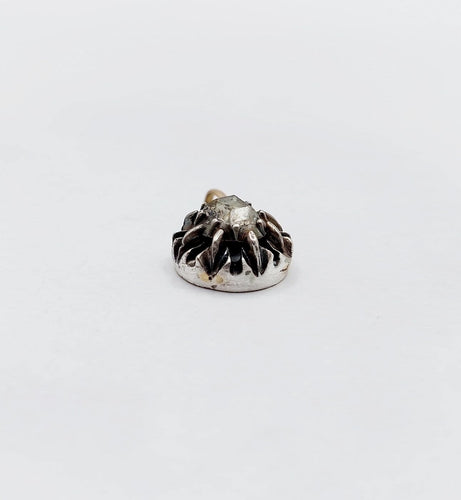 Pendentif victorien en or 18k, argent et diamant taille table 58 Facettes A07481