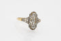 54 Art déco - Bague en or jaune, platine et diamants 58 Facettes 13443
