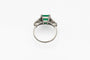 Bague 50 Bague en platine avec émeraude et diamants 58 Facettes 13449