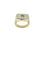 53 Chevalière - Bague en or blanc et jaune avec diamant 58 Facettes A2090
