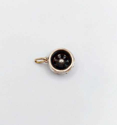 Pendentif victorien en or 18K, argent et diamant taille rose 58 Facettes A07483