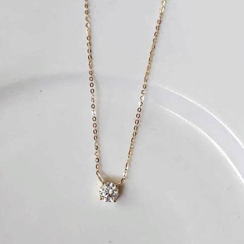 Embrace - Collier solitaire en or 18 carats et diamant 58 Facettes GPD1034YG