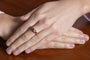 55 Bague en or jaune avec diamants anciens et rubis synthétiques 58 Facettes 13442