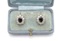 Boucles d'oreilles en or blanc, saphirs et diamants 58 Facettes 13489
