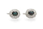 Boucles d'oreilles en or blanc, saphirs et diamants 58 Facettes 13489