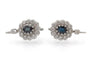 Boucles d'oreilles en or blanc avec saphirs et diamants 58 Facettes 13490
