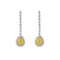 Boucles d'oreilles poire en or blanc 18K et diamants jaunes 58 Facettes GER1344WG