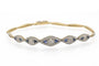 Bracelet géométrique en or jaune et blanc, diamants et saphirs 58 Facettes 13414