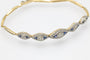 Bracelet géométrique en or jaune et blanc, diamants et saphirs 58 Facettes 13414