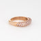 Bague 50 Bague pavée carrée en or rose 14k et saphirs roses 58 Facettes G13034