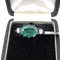 54 Bague en or jaune avec diamants et émeraude 58 Facettes 418/26 H