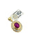Pendentif en or jaune 18 carats avec rubis de Birmanie et diamants 58 Facettes P1912