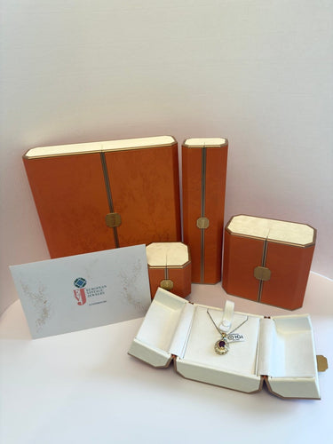 Pendentif en or jaune 18 carats avec rubis de Birmanie et diamants 58 Facettes P1912