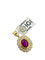 Pendentif en or jaune 18 carats avec rubis de Birmanie et diamants 58 Facettes P1912