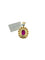 Pendentif en or jaune 18 carats avec rubis de Birmanie et diamants 58 Facettes P1912