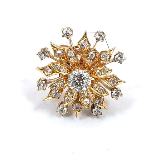 53 Bague en or rose 18 ct avec diamants 58 Facettes 336/26 C