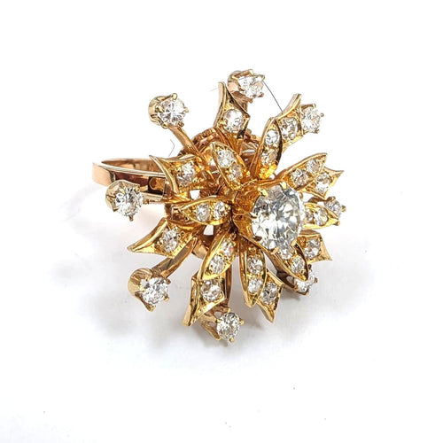 53 Bague en or rose 18 ct avec diamants 58 Facettes 336/26 C