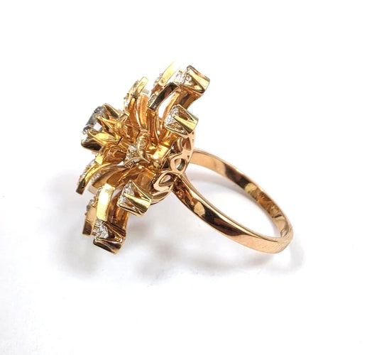53 Bague en or rose 18 ct avec diamants 58 Facettes 336/26 C