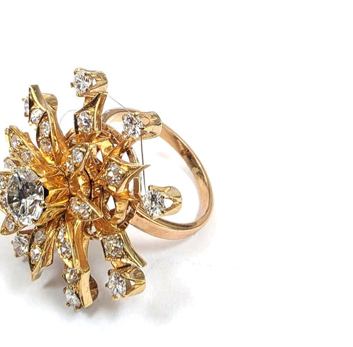 53 Bague en or rose 18 ct avec diamants 58 Facettes 336/26 C