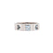 54 Poniros - Bague en or blanc avec aigues-marines et diamants 58 Facettes A1884