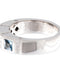 54 Poniros - Bague en or blanc avec aigues-marines et diamants 58 Facettes A1884