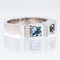 54 Poniros - Bague en or blanc avec aigues-marines et diamants 58 Facettes A1884