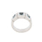 54 Poniros - Bague en or blanc avec aigues-marines et diamants 58 Facettes A1884