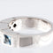 54 Poniros - Bague en or blanc avec aigues-marines et diamants 58 Facettes A1884