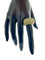 56 Bague cocktail IGI en or jaune 18 carats et saphirs verts 58 Facettes A2083