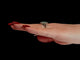 55 Bague Halo en or blanc avec émeraude et diamants 58 Facettes A2084