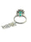 55 Bague Halo en or blanc avec émeraude et diamants 58 Facettes A2084