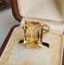 56.5 Bague cocktail vintage en or rose 18 carats et citrine 58 Facettes 681