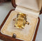 56.5 Bague cocktail vintage en or rose 18 carats et citrine 58 Facettes 681