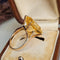 56.5 Bague cocktail vintage en or rose 18 carats et citrine 58 Facettes 681