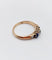 54.5 Bague antique en or rose 14K, diamant taille ancienne et saphirs 58 Facettes A07419