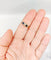 54.5 Bague antique en or rose 14K, diamant taille ancienne et saphirs 58 Facettes A07419