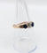 54.5 Bague antique en or rose 14K, diamant taille ancienne et saphirs 58 Facettes A07419