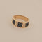 51 Bague en or jaune avec saphirs et diamants 58 Facettes 2779540