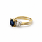 54 Bague en or jaune et blanc, saphir et diamants 58 Facettes 1.0001518/5