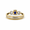 54 Bague en or jaune et blanc, saphir et diamants 58 Facettes 1.0001518/5